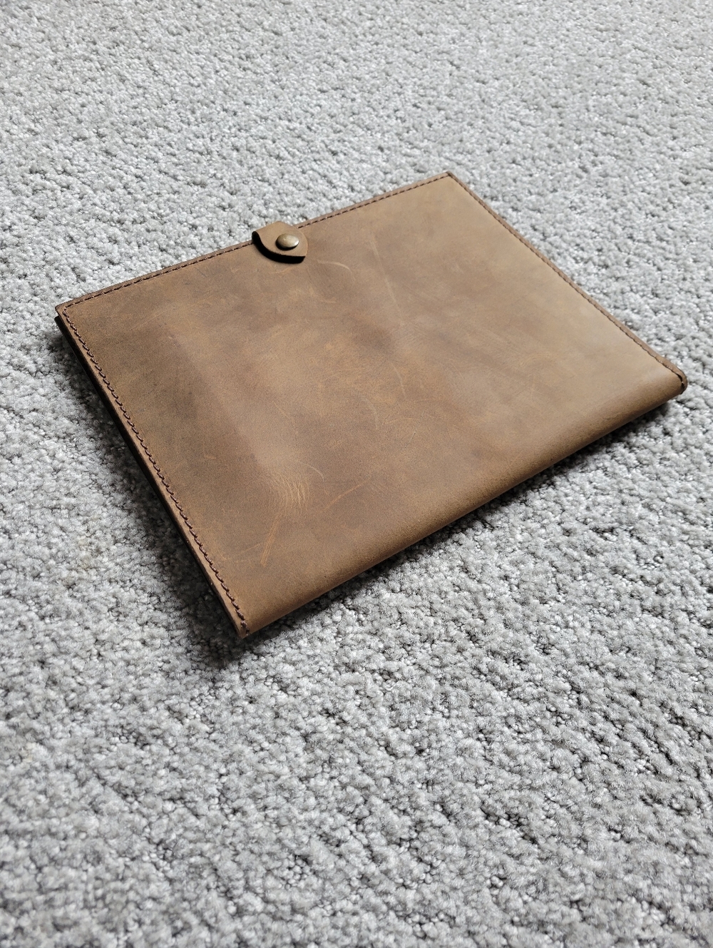 Handmade Full-Grain Leather Portfolio Organizer 8" X 10"